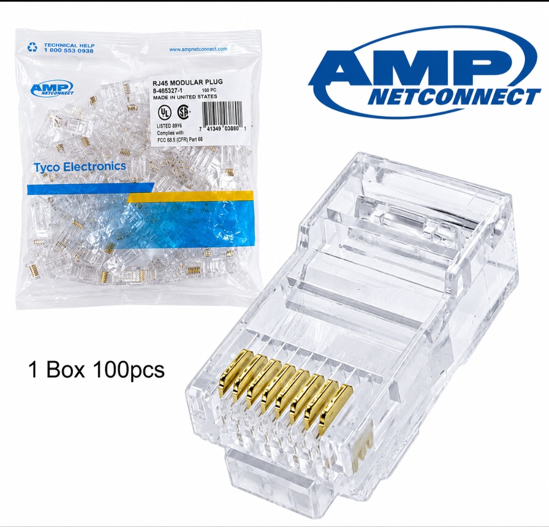 AMP RJ-45 Cat5 Connector of Full Box (100 Pcs)